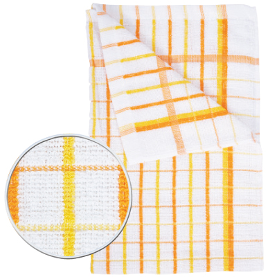 Tea Towel Terry Checked x 10