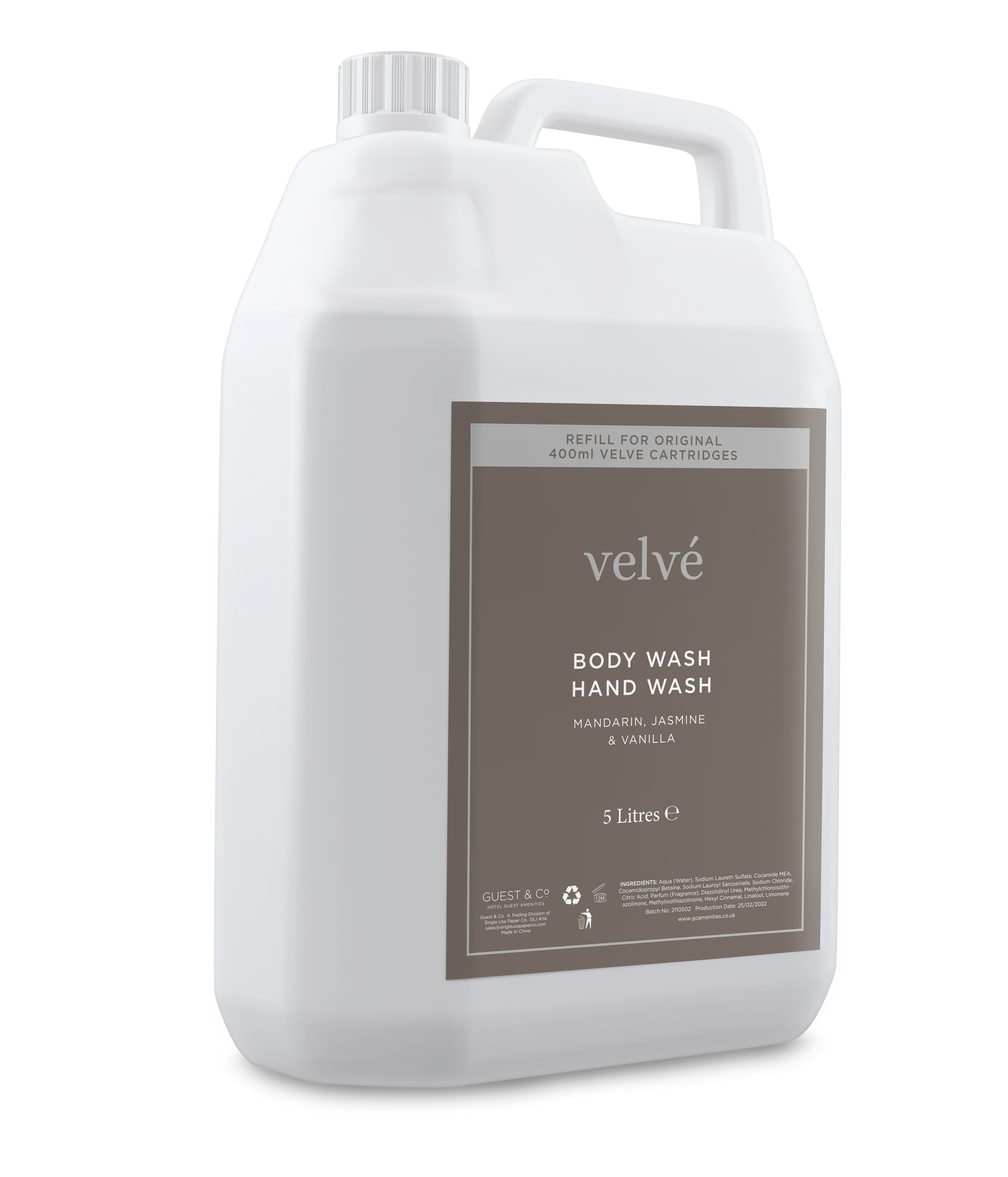 Refill Velve Body/HandWash With Pumps (Case x2 5Ltr)