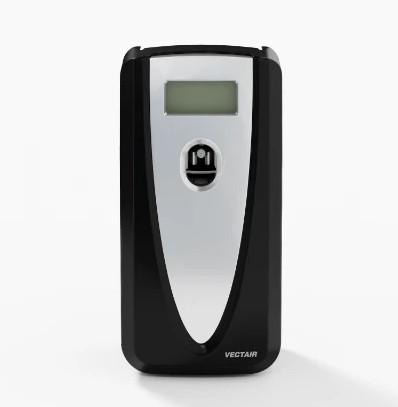 Black & Chrome Micro Aroma Automatic Fragrance Dispenser (Includes 2 x C Cell Batteries)