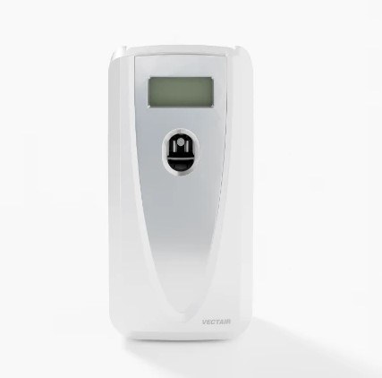 White & Chrome Micro Aroma Automatic Fragrance Dispenser (Includes 2 x C Cell Batteries)